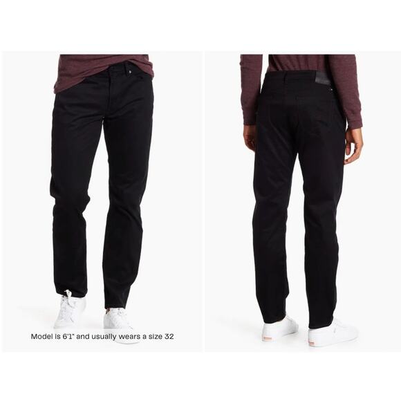 Lucky Brand Men’s 121 Slim Straight Stretch Pants, Black, Size 29 x 32 - Picture 3 of 16